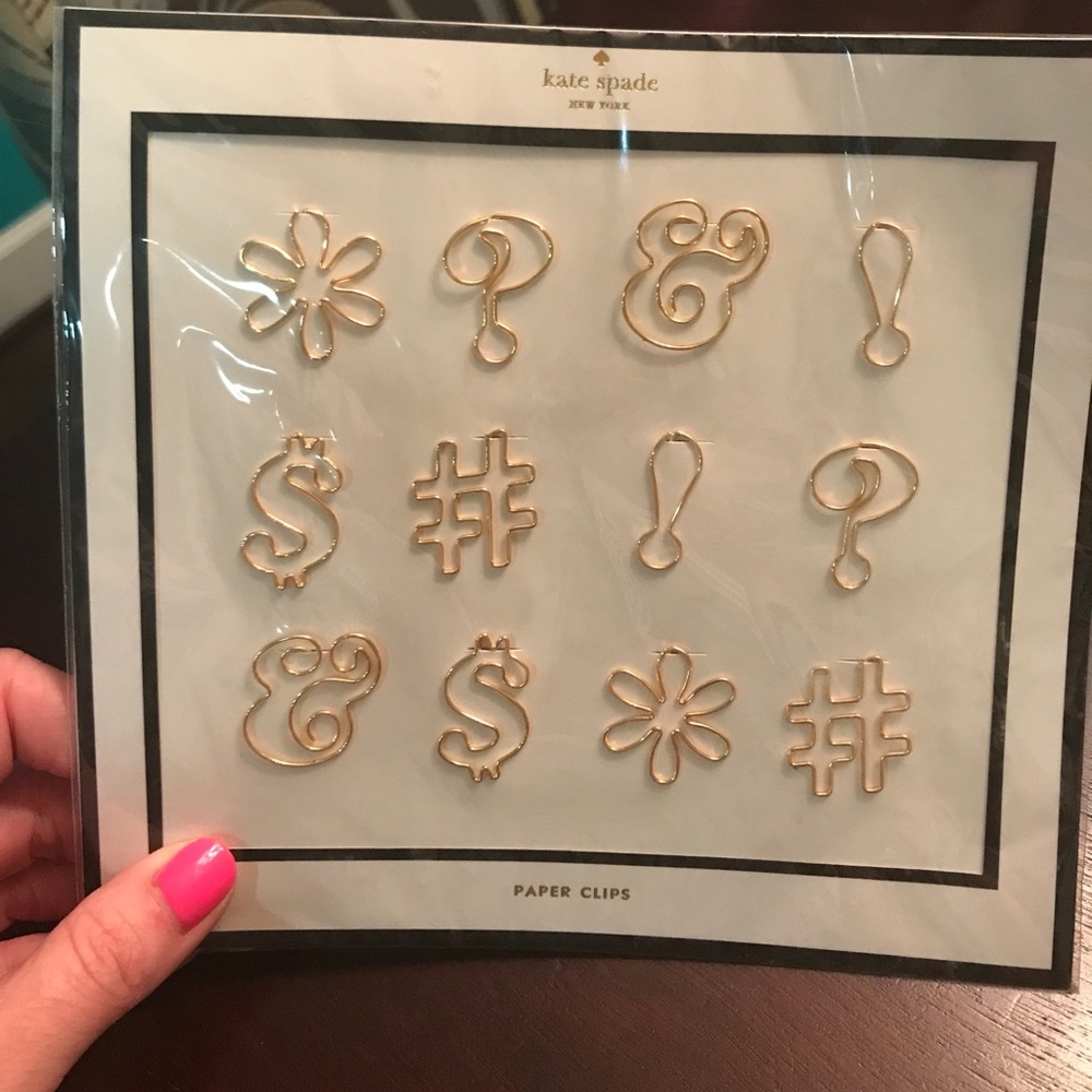 NWT Kate Spade Paper Clips! Set of 12!